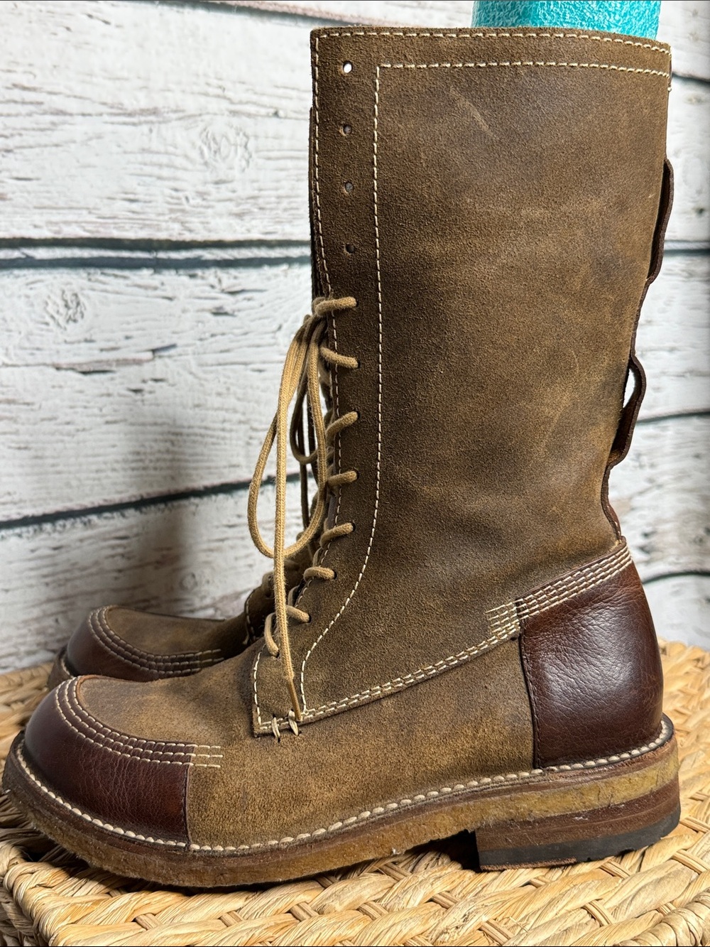 Frye Sundance Tuscarora lace up brown boots - Picture 4 of 15